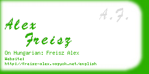 alex freisz business card